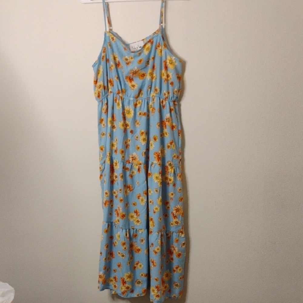 Sadie & Sage Light Blue Floral Dress